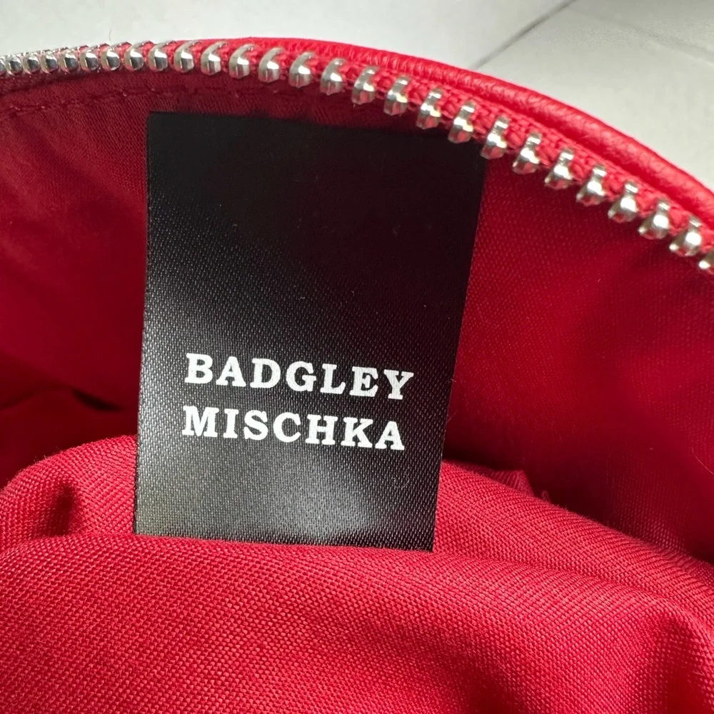 Badgley Mischka || Large Red Quilted/studded Crossbody Purse